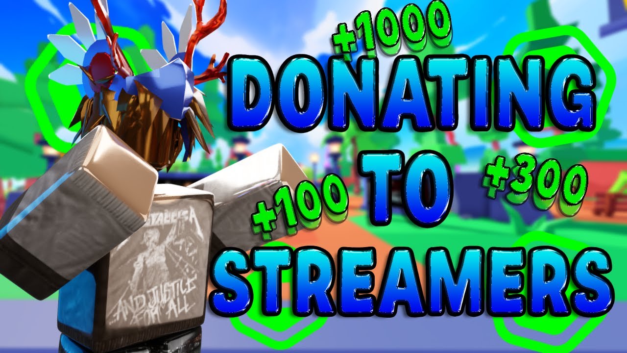 Donating ROBUX To PLS DONATE Streamers In Roblox!!