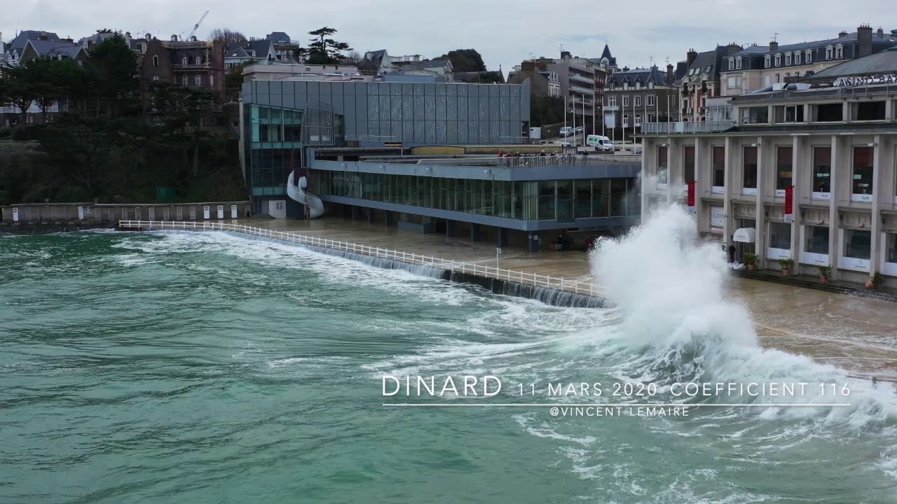 Dinard 11 mars 2020 - Grandes marées - Coefficient 116   HD 720p