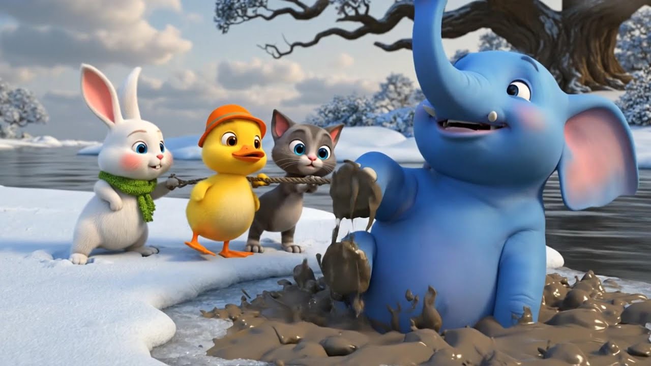 🐰🐤Roro, Dodo, and Kiki: Rescuing a Stranded Baby Elephant