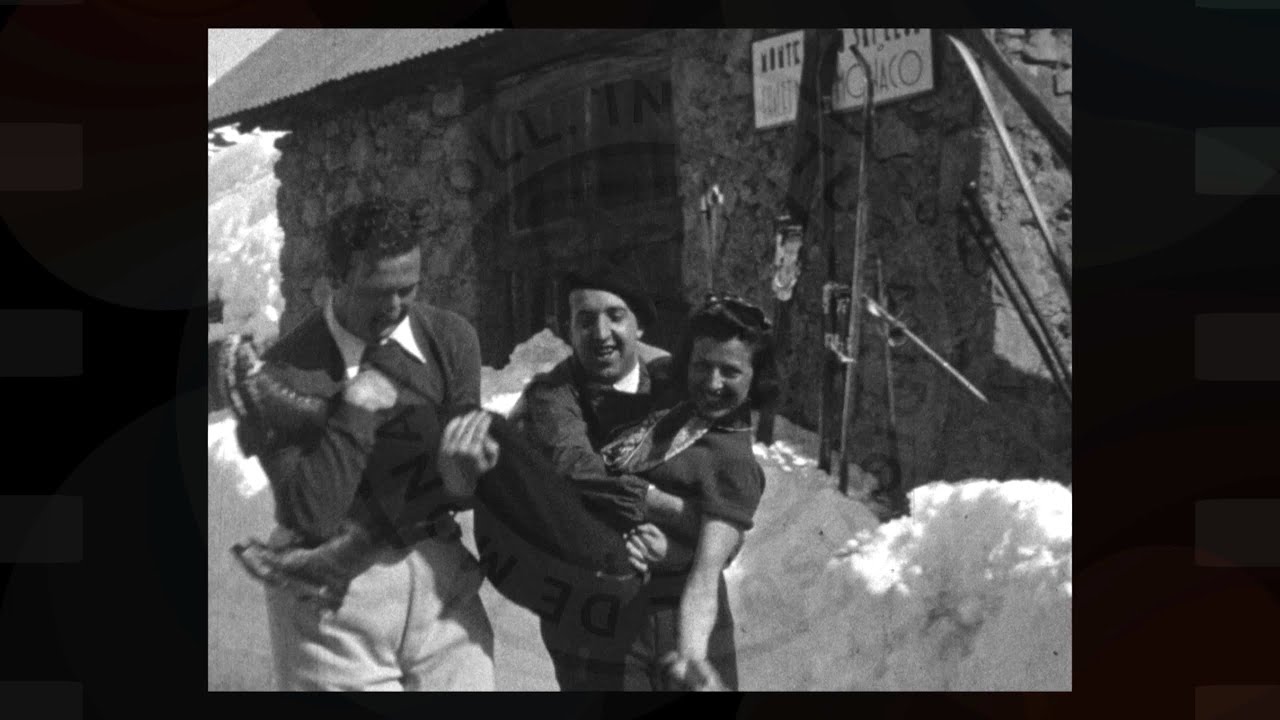 Monaco en Films : Monte-Carlo Ski Club à Beuil. Fin années 1930. 9,5 mm, NB. Collection Badia