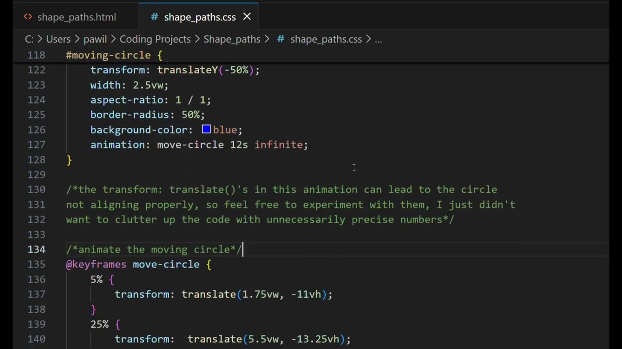 How to Make a Shape Paths Webpage using Html and Css