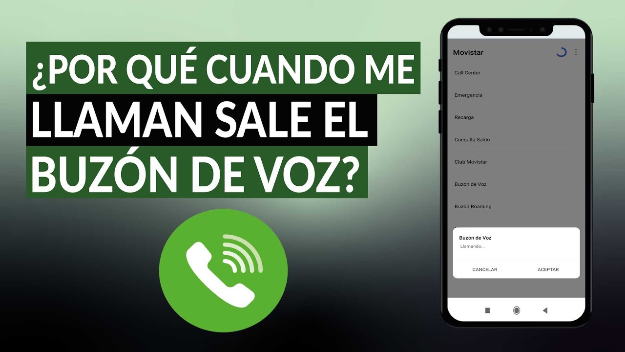 ¿Por qué cuando me llaman sale el BUZÓN DE VOZ o contestador directamente? Cómo quitar buzón de voz