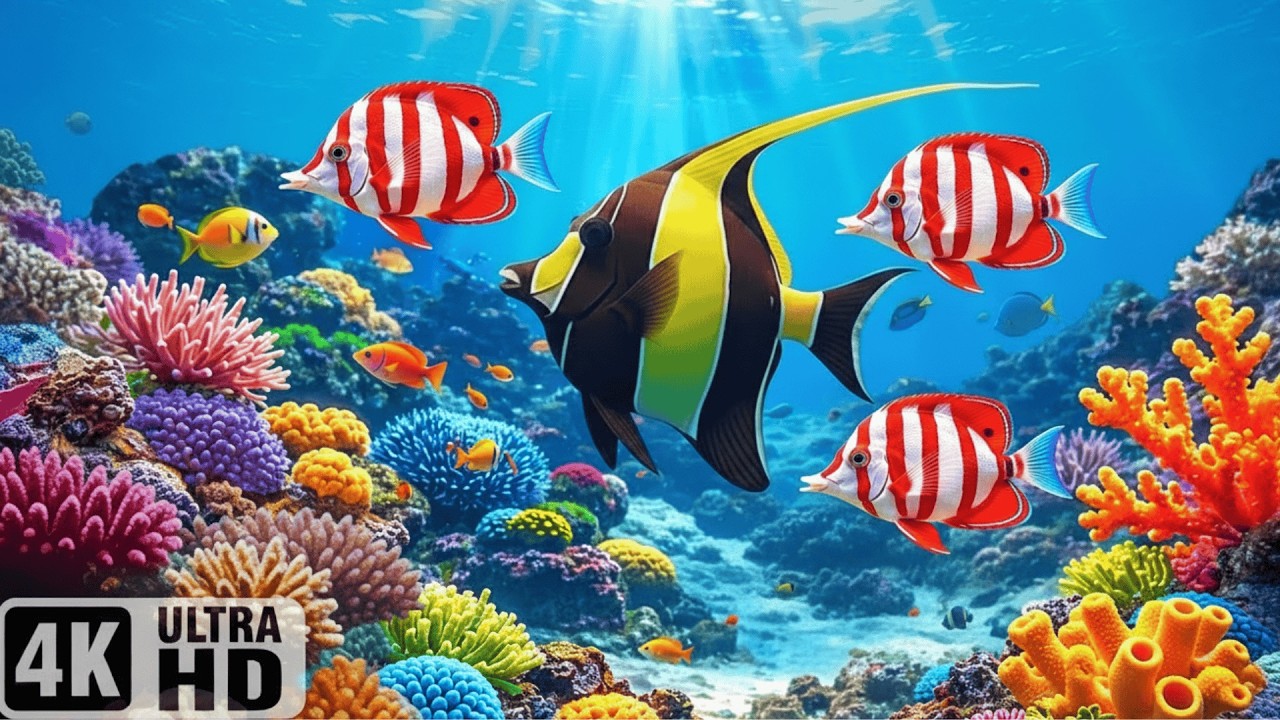 Ocean Wildlife 4K 🌊 | Spectacular Underwater Paradise | Vibrant Coral Gardens and Graceful Fish
