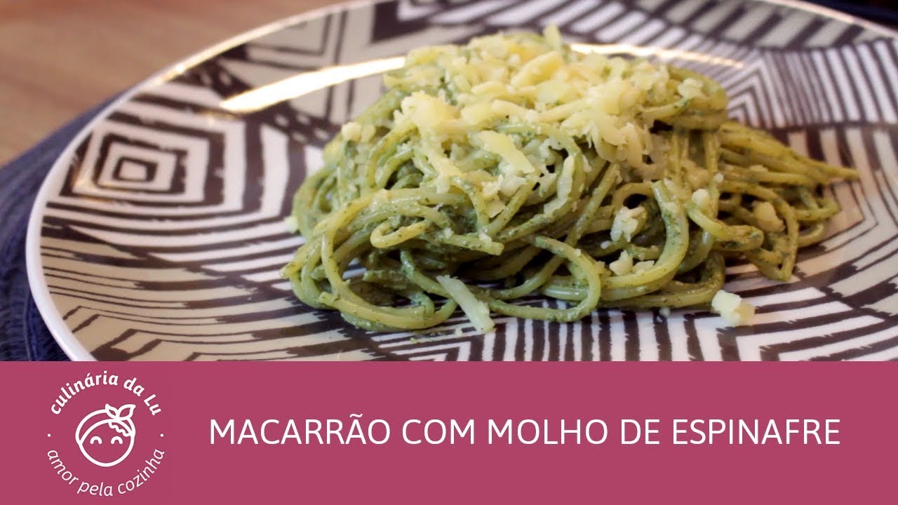 Macarrão com Molho de Espinafre