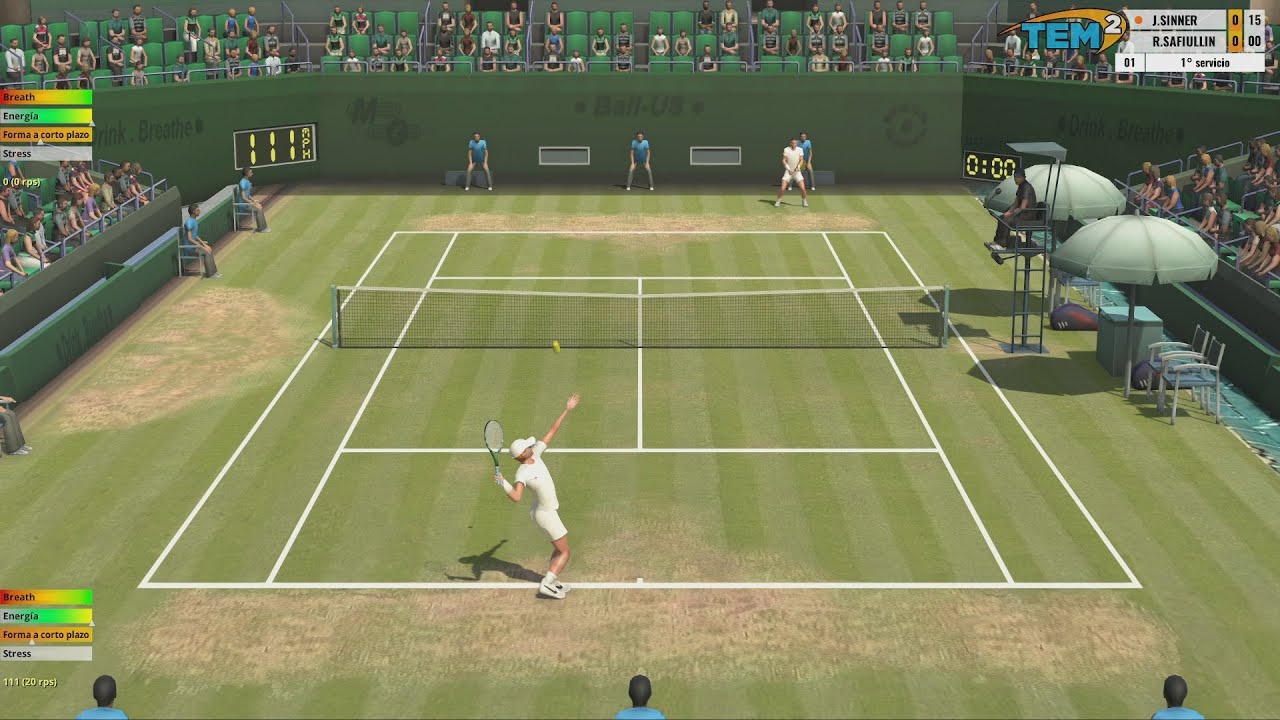 Jannik Sinner VS Roman Safiullin | Wimbledon 2023 | Tennis Elbow Manager 2 | CPU vs CPU