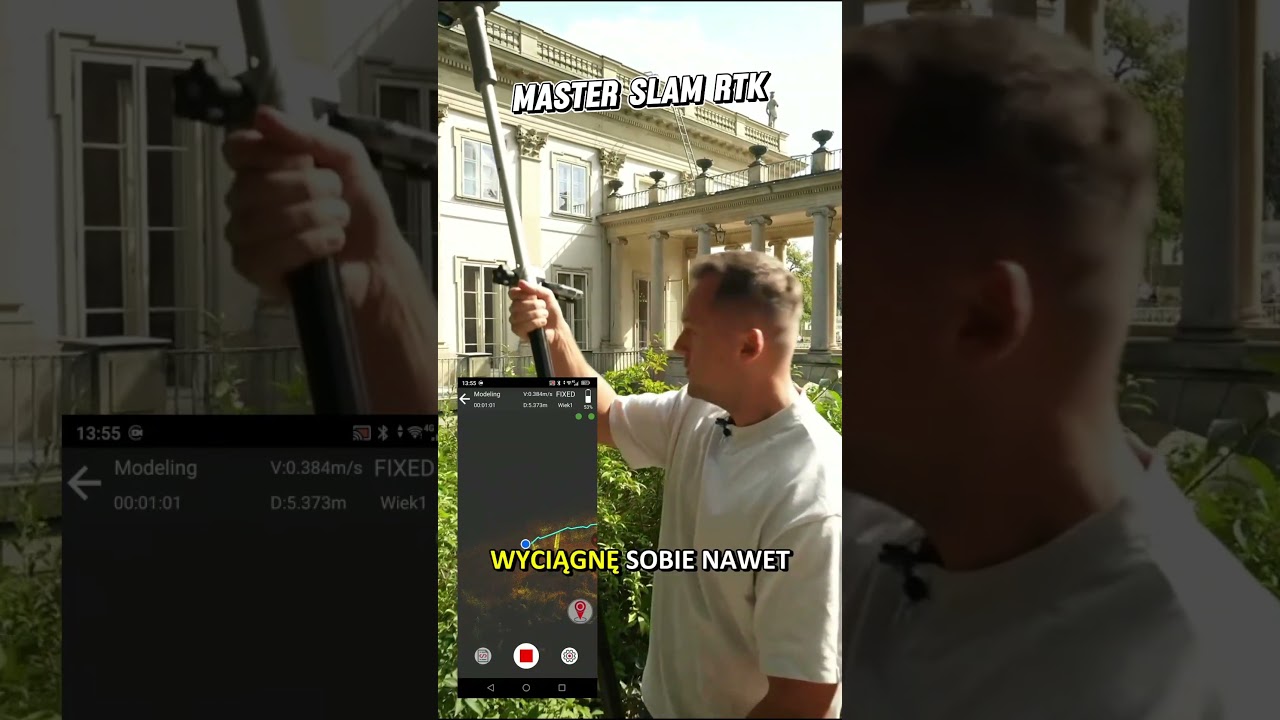 Master SLAM RTK - pomiar trudno dostępnych element&oacute;w hybrydowym odbiornikiem GNSS ze skanerem lidar