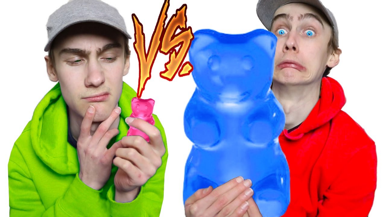 Kleinste Gummy Ooit vs Grootste Gummy Ooit