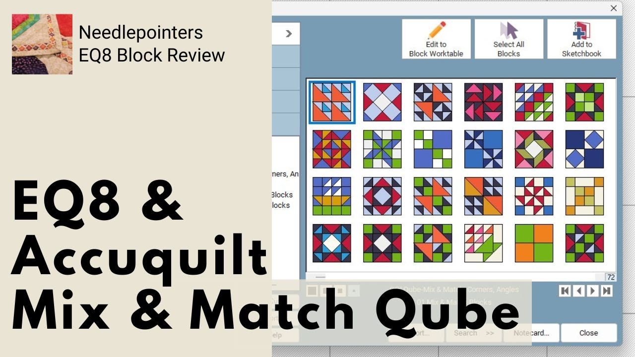 Electric Quilt 8 Accuquilt Go! Mix & Match Block Add-On Review
