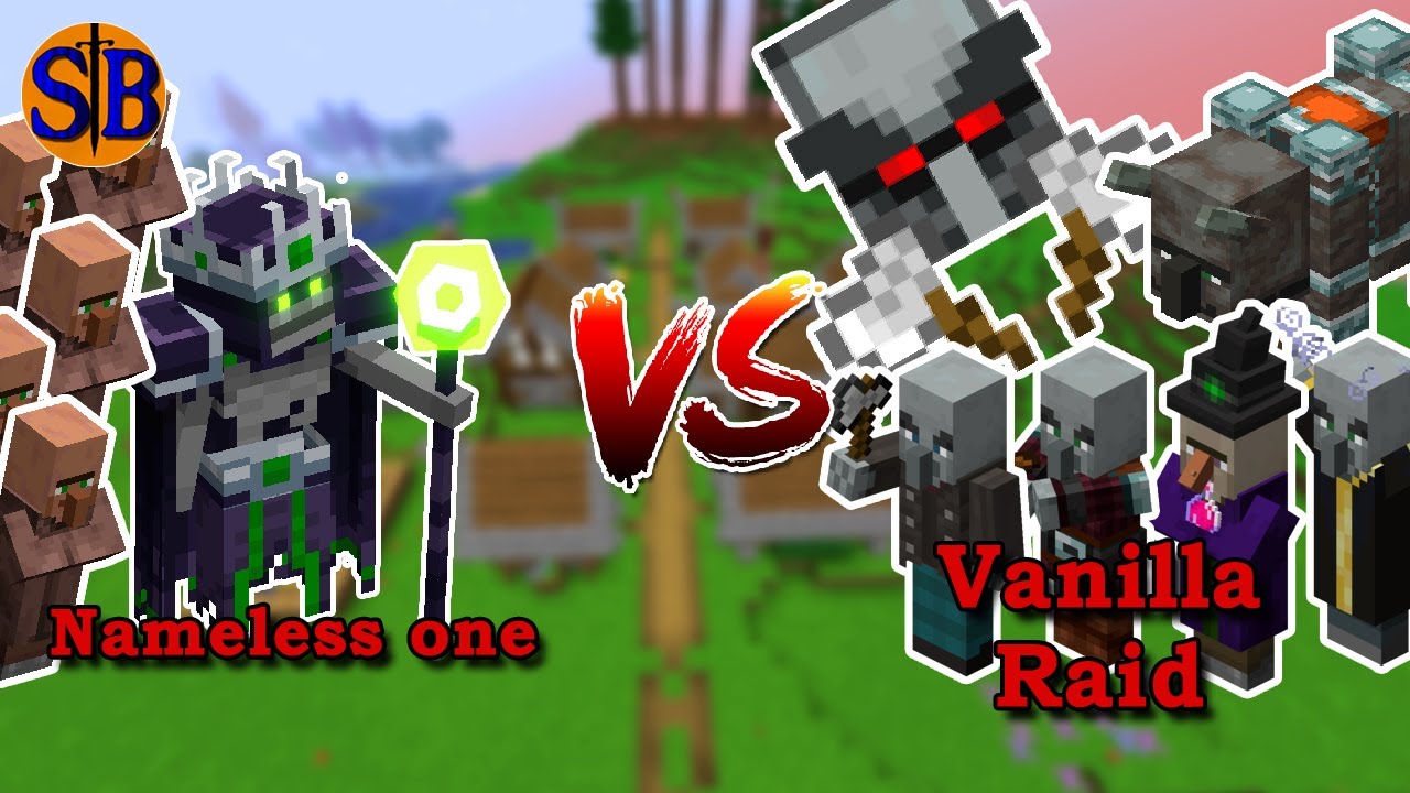 Can the Nameless one Defend against a REAL Vanilla Raid | Minecraft Mob Battle
