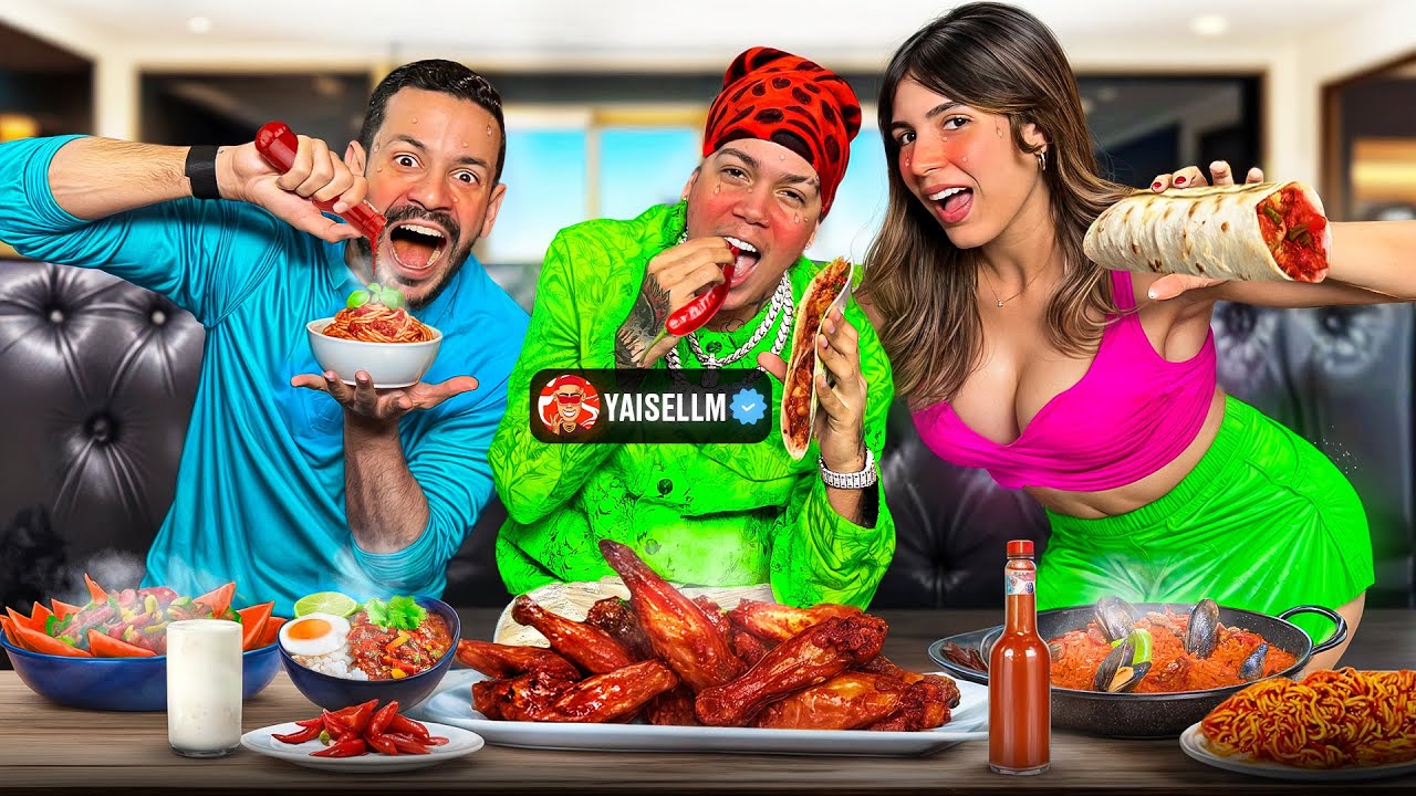 YAISEL PRUEBA LA COMIDA MÁS PICANTE!! 🥵 *MUKBANG*