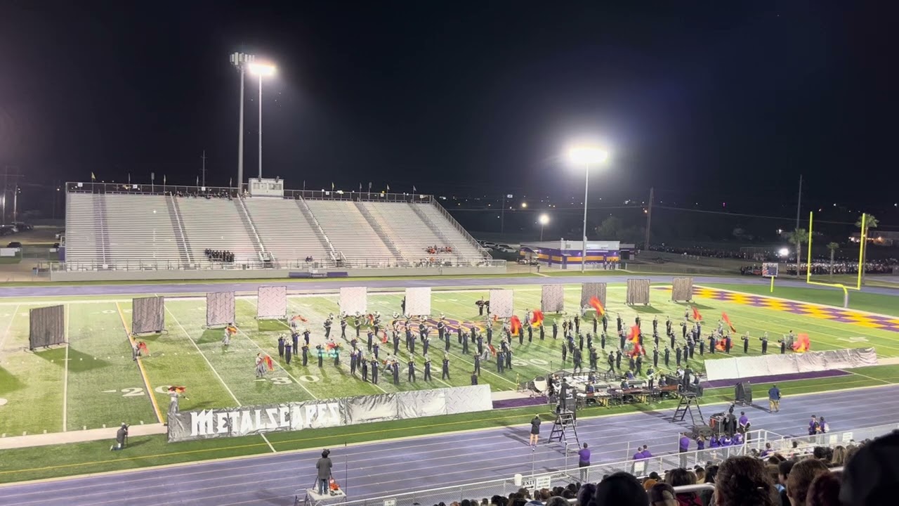 San Benito High School Marching Band performing at Pigskin Jubilee in San Benito on 10/14/2023