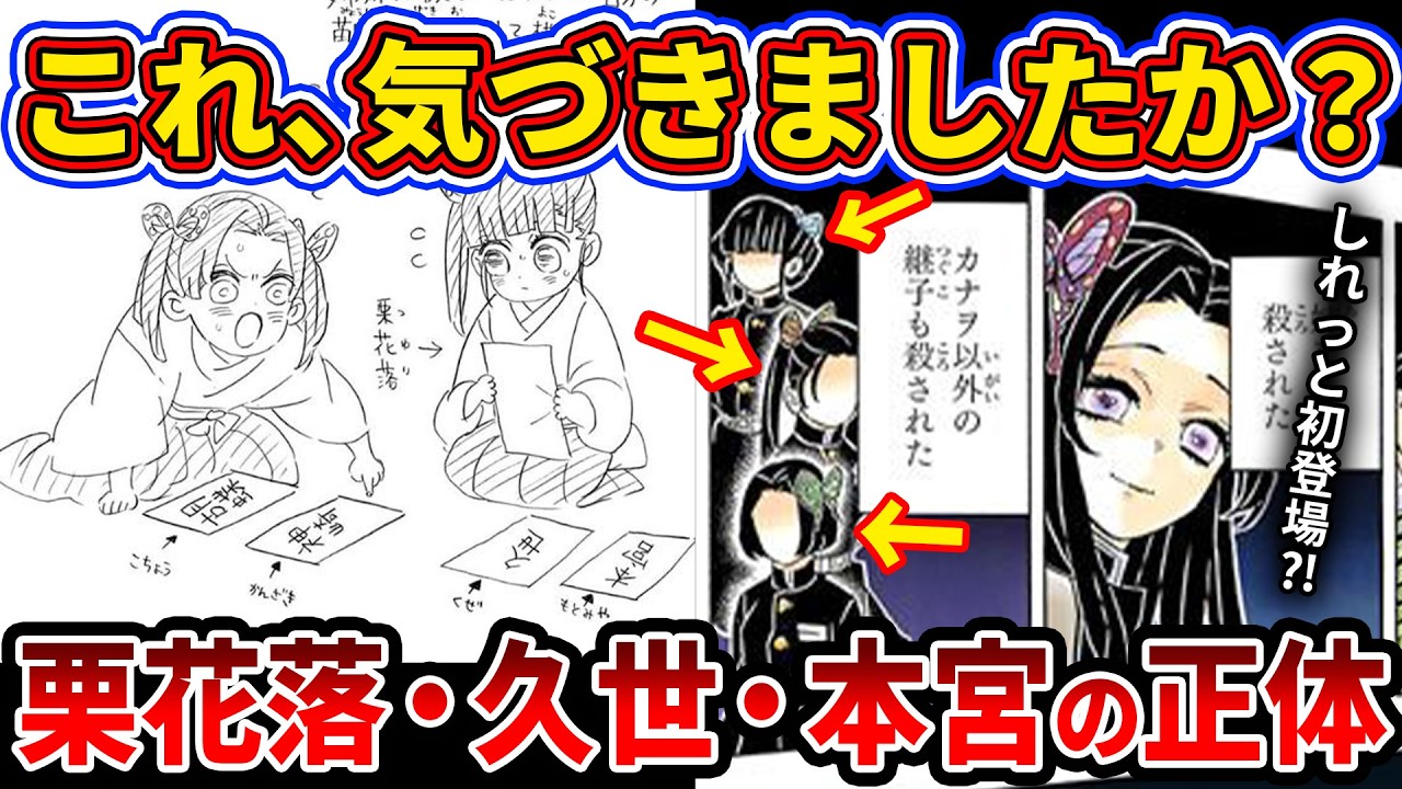 【鬼滅の刃】もう1人の栗花落ってまさか...無限城編のしのぶの回想シーンで登場した継子の正体【ゆっくり解説】