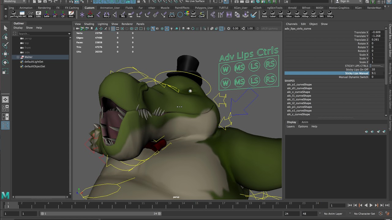 Maya Sticky Lips Advanced Setup Review (Part 5)