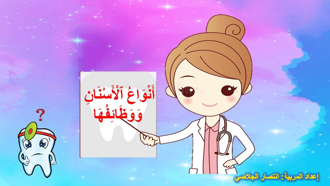 أَنْوَاعُ ٱلْأَسْنَانِ وَوَظَائِفُهَا