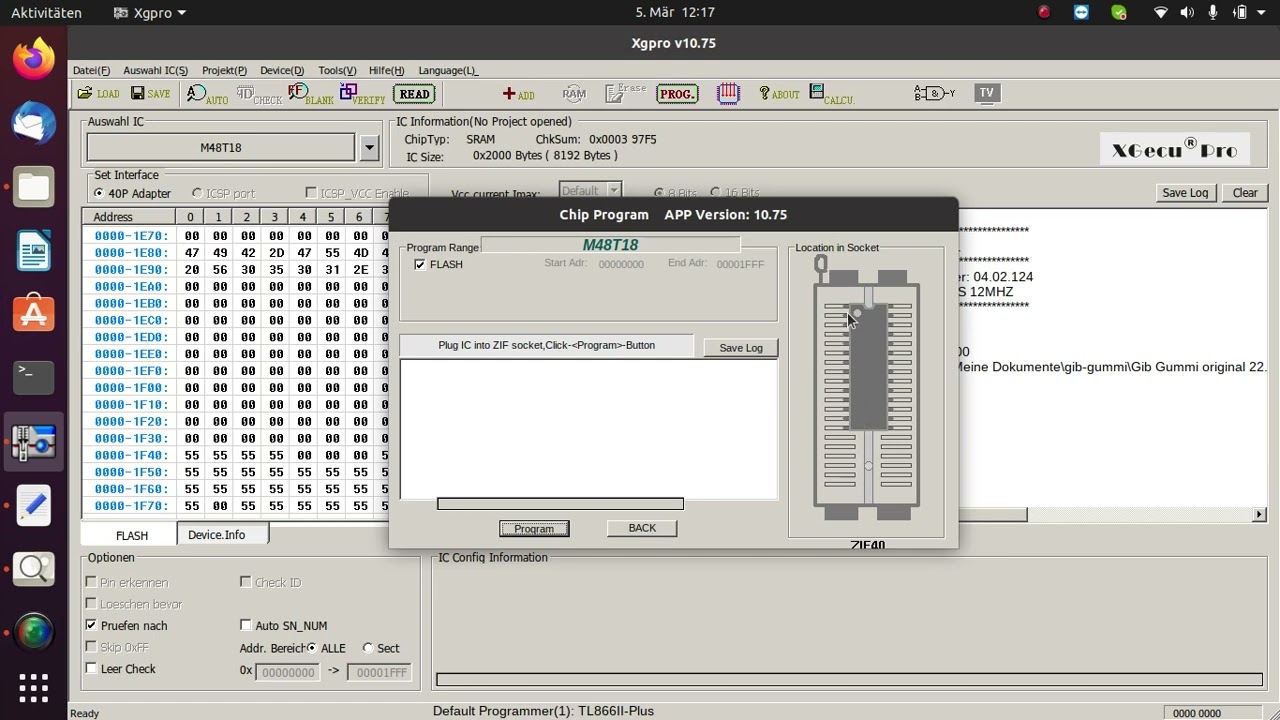 Timekeeper programmieren mit Chinesen-Prommer