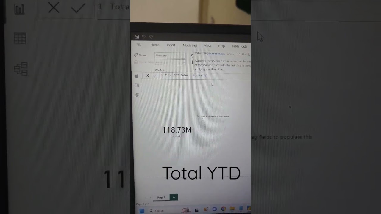 #powerbishorts #powerbideveloper #powerbi easiest way #powerbi  to calculate total YTD