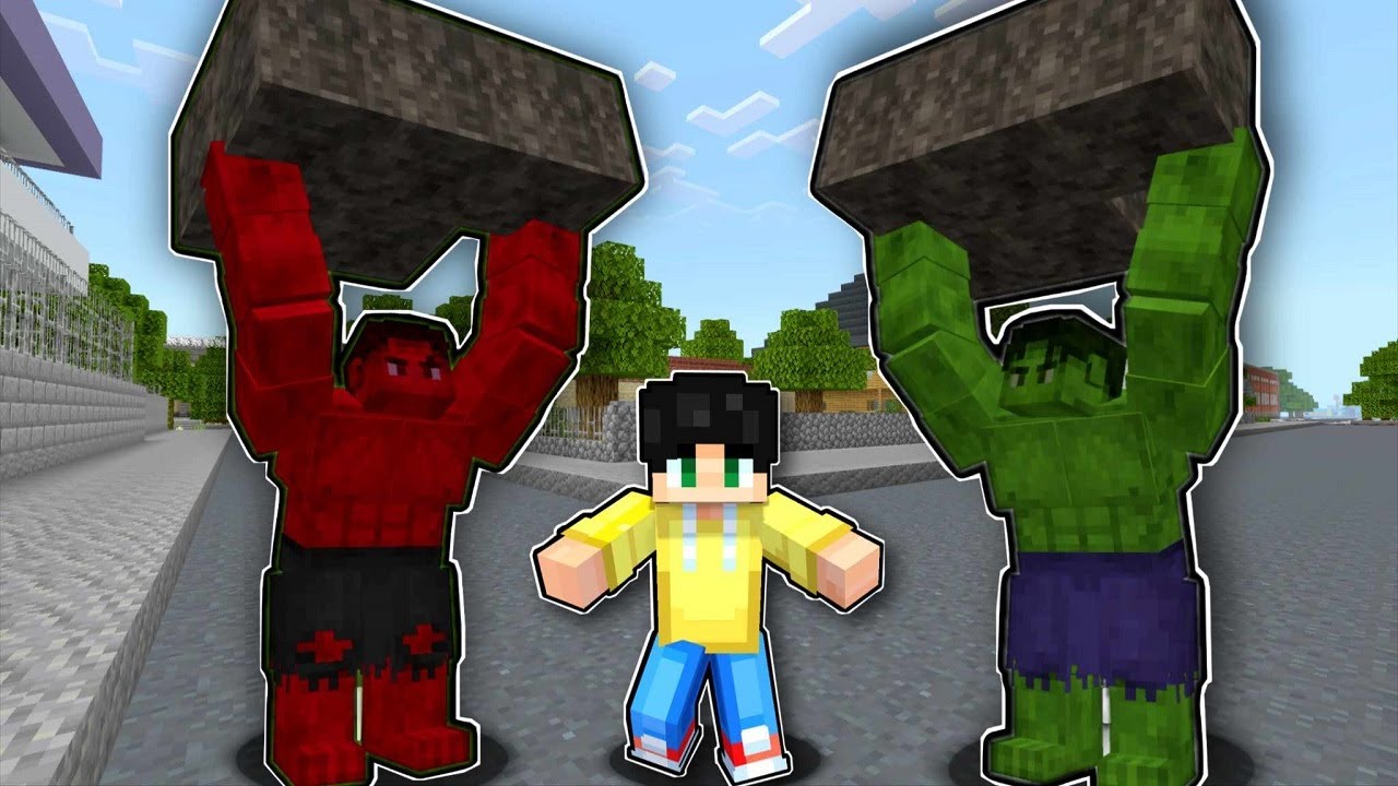 I BECOME RED HULK and HULK In Minecraft! (Tagalog)