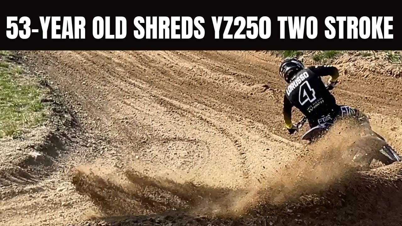 53-YEAR OLD SHOWS YOUNG BUCKS HOW TO RIDE YZ250 TWO STROKE