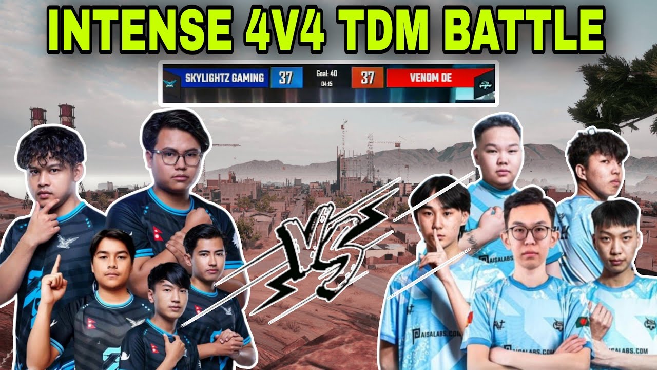 Skylightz Gaming vs Venom DE | 4v4 TDM Battle | Clash with kvn