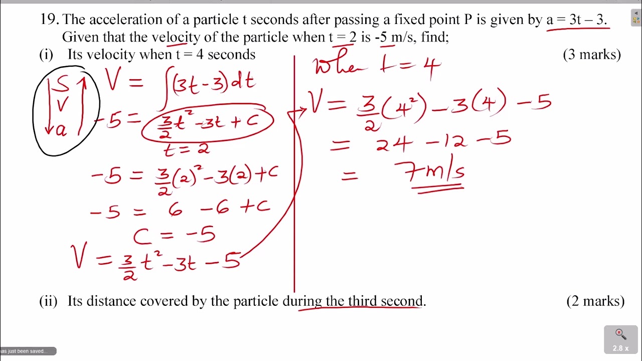 APPLICATION OF DIFFERENTIATION & INTEGRATION IN KINEMATICS