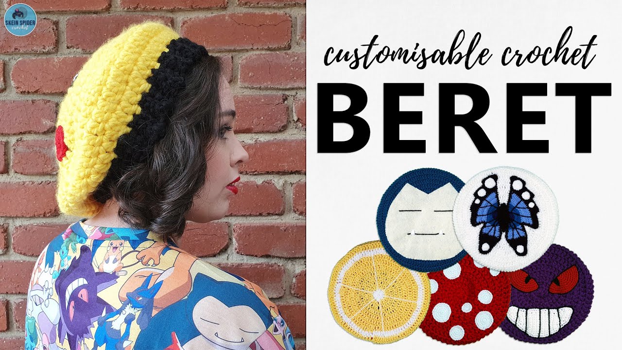 Crochet a beret using any yarn weight & hook size!