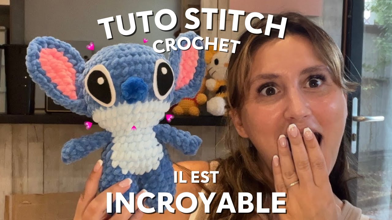 TUTO STITCH AU CROCHET AMIGURUMI FACILE - STITCH FRENCH CROCHET TUTORIAL AMIGURUMI EASY 💙✨