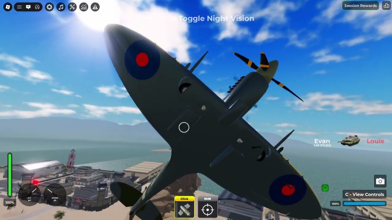 Spitfire in Roblox! Classic WWII Fighter Gameplay, Dogfights & Aerial Combat ✈️🔥