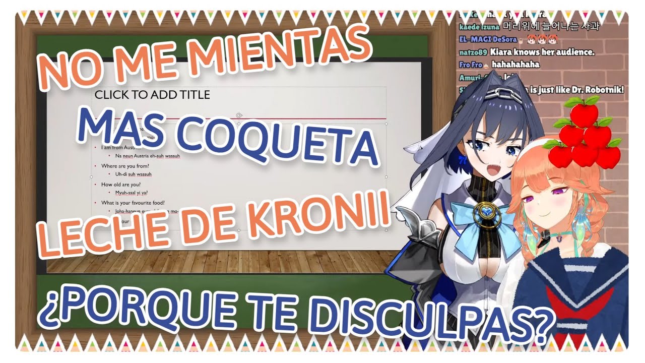 Kronii intenta enseñarle coreano a Kiara pero Kiara no le deja de coquetear [HoloEN][Sub Español]