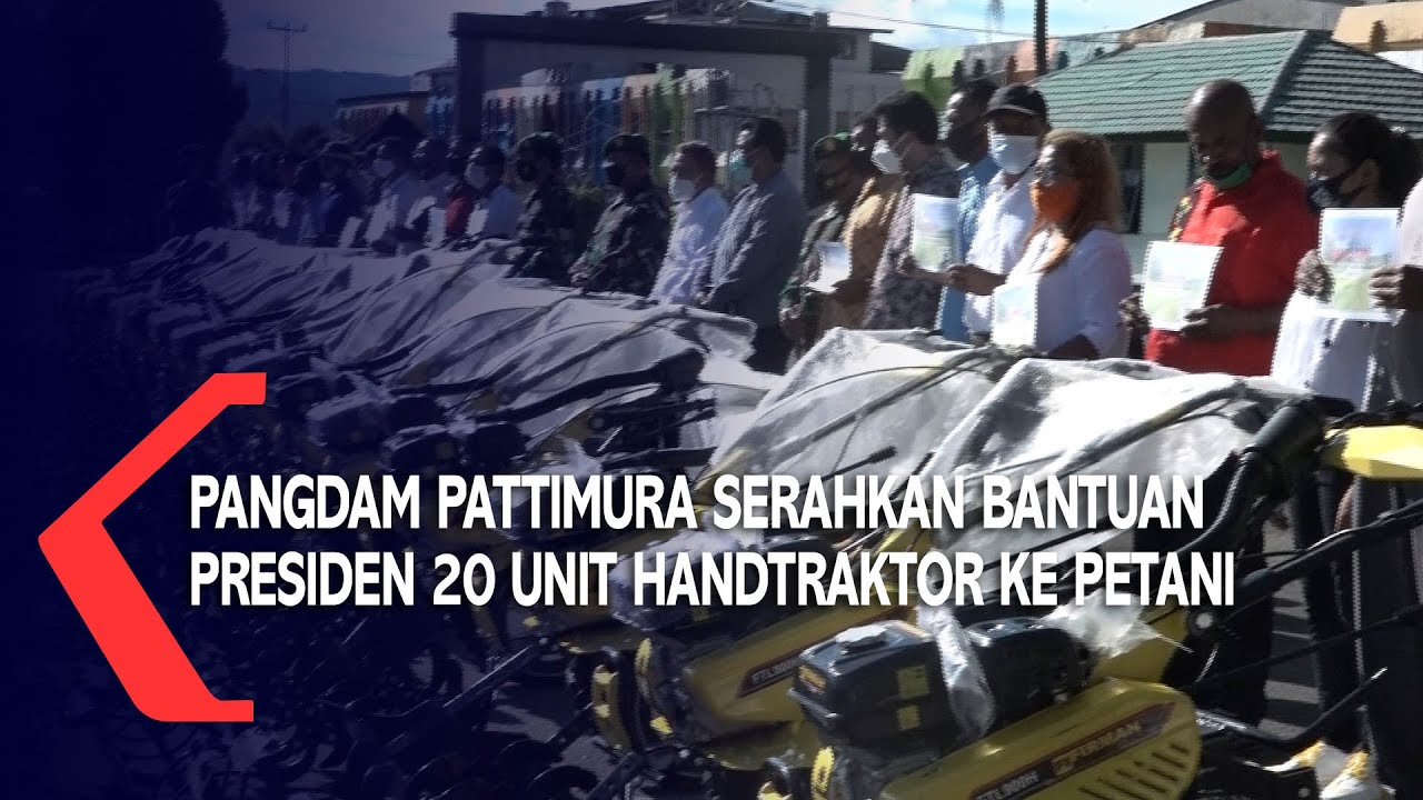 Pangdam XVI Pattimura Serahkan Bantuan Handtraktor Ke Petani