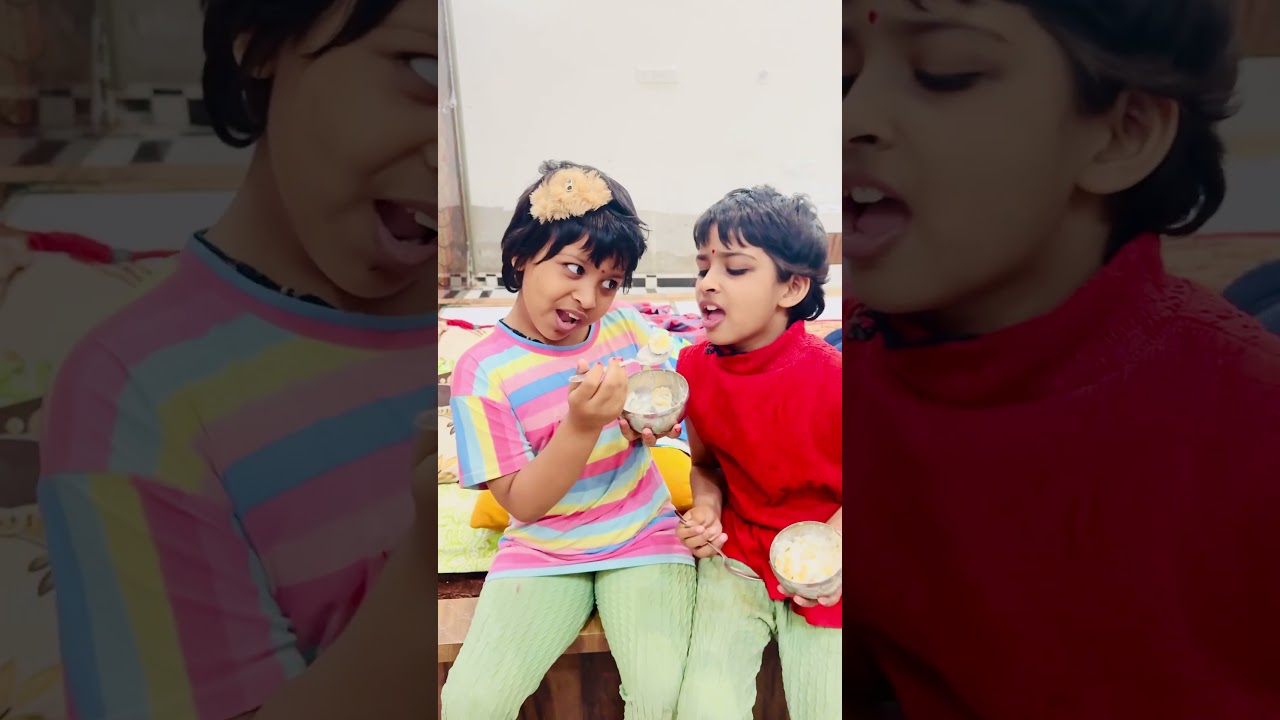 Golu ne molu ko banana 🍌 rhi khila rahi h #shortsfeed #golumolupihu
