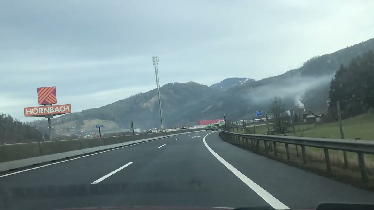 Driving through Leoben, Austria