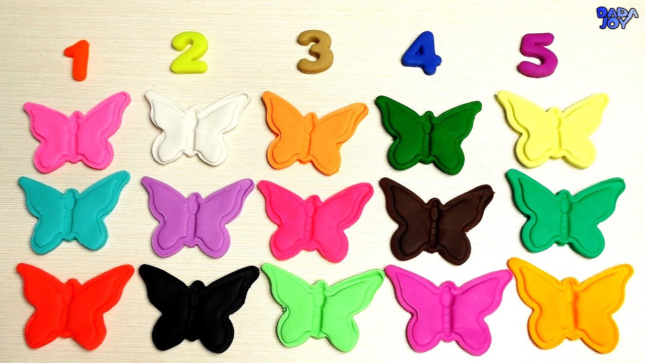 Aprender a Contar del 1 al 20 de mariposa| N&uacute;meros Para Ni&ntilde;os en Espa&ntilde;ol, Los n&uacute;meros en Play-Doh