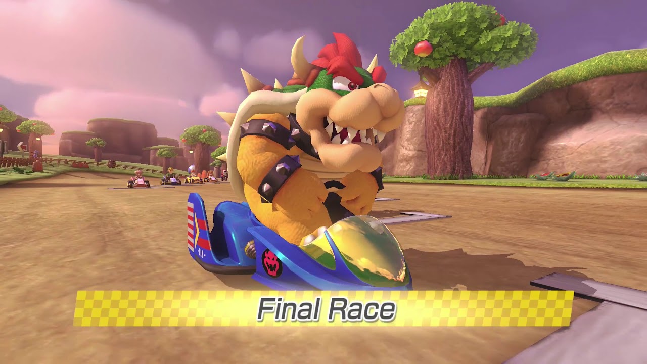 Mario Kart 8 Deluxe on Nintendo Switch - Leaf Cup - Playing As Bowser on Blue Falcon Gameplay