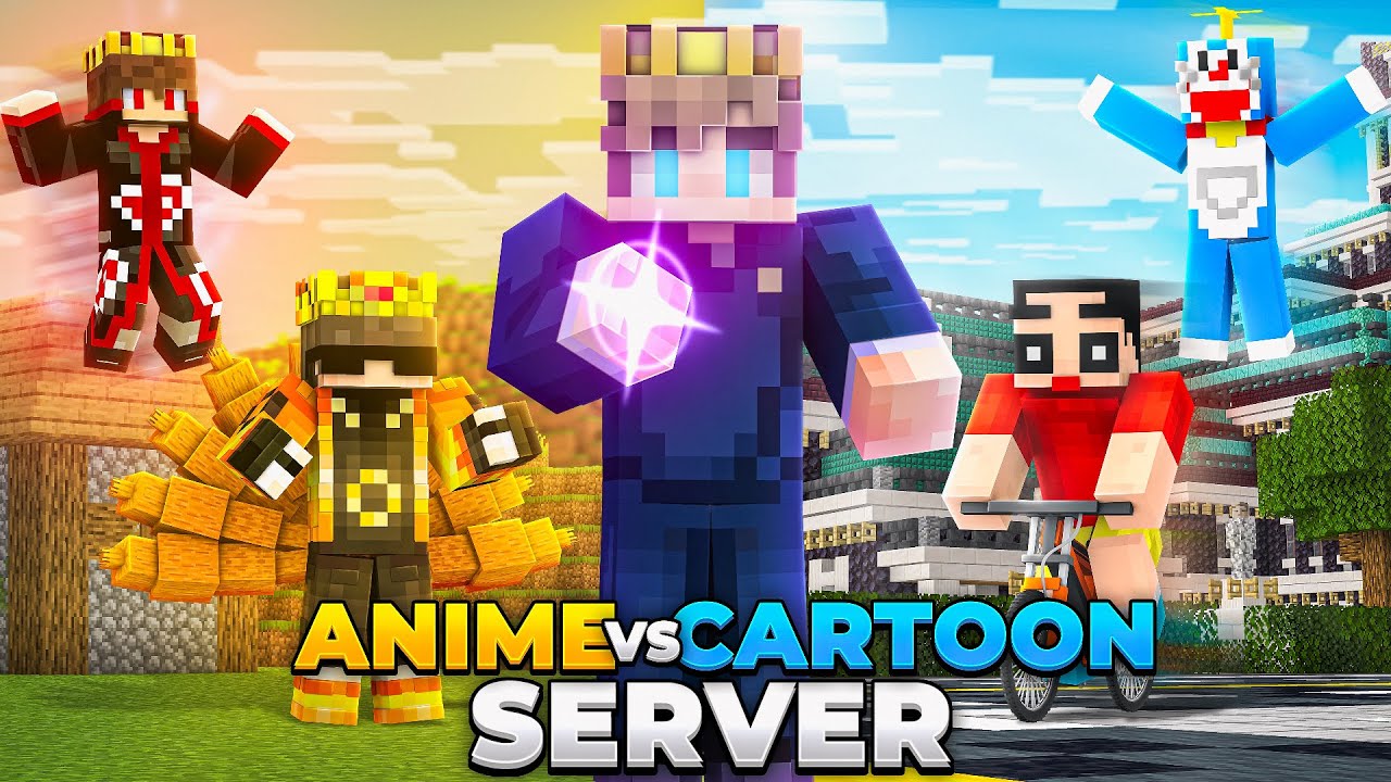How I Became SATORU GOJO in 'Anime VS Cartoon' Minecraft Server!