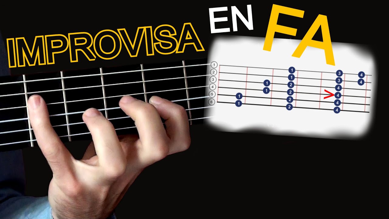 Cómo IMPROVISAR EN FA MAYOR con la GUITARRA paso a paso principiantes
