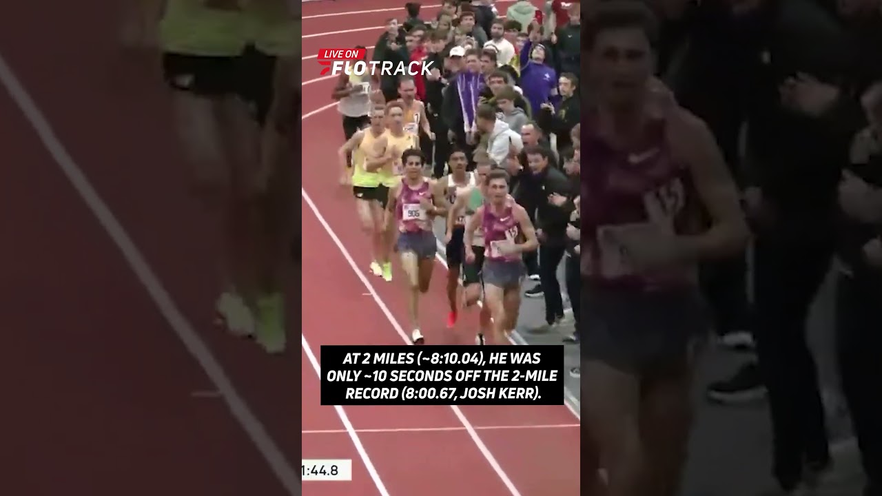 Grant Fisher 5k WORLD RECORD By The Numbers #BUValentine
