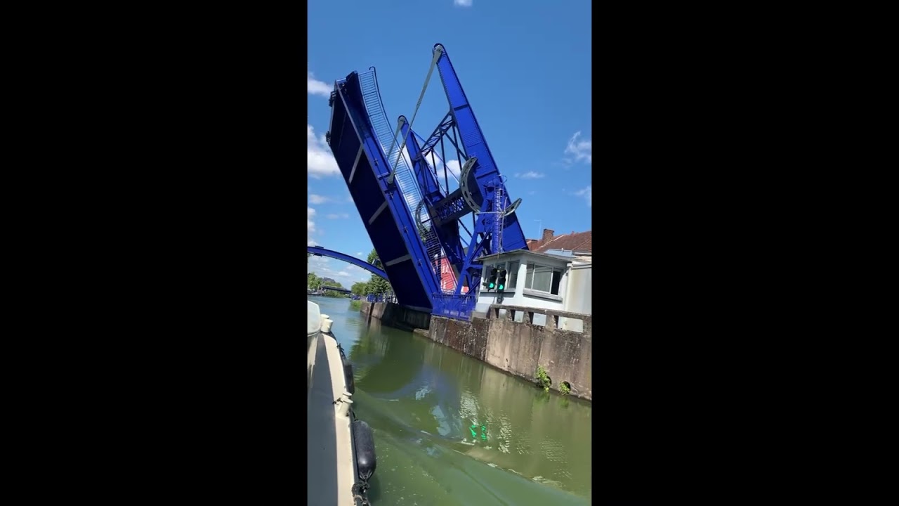 Three Lifting Bridges in Montceau Les Mines in France