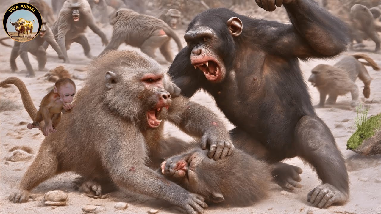 Sabana Salvaje – Cuando los Babuinos se Enfrentan a los Leones #animalessalvajes | Vida Animal TV