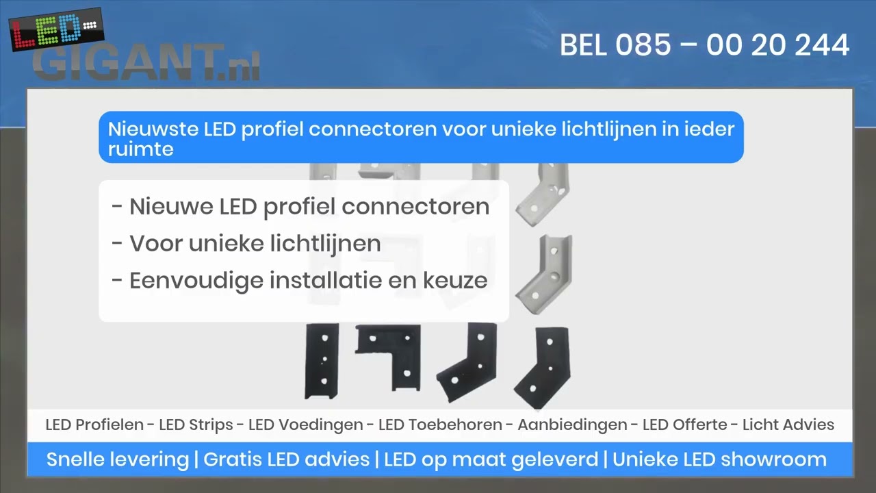 Nieuwste LED Profiel Connectoren voor Unieke Lichtlijnen in iedere ruimte | LED-Gigant
