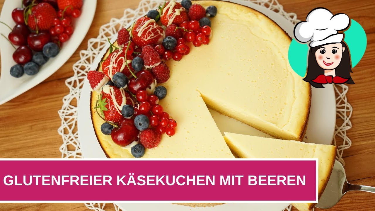 Glutenfreier Käsekuchen mit Beerendeko