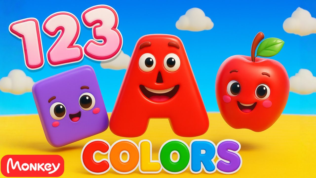 Preschool Learning Videos for Preschoolers 🍊🍎🍋 Toddlers Learn ABC Phonics Shapes Numbers Colors 🌈