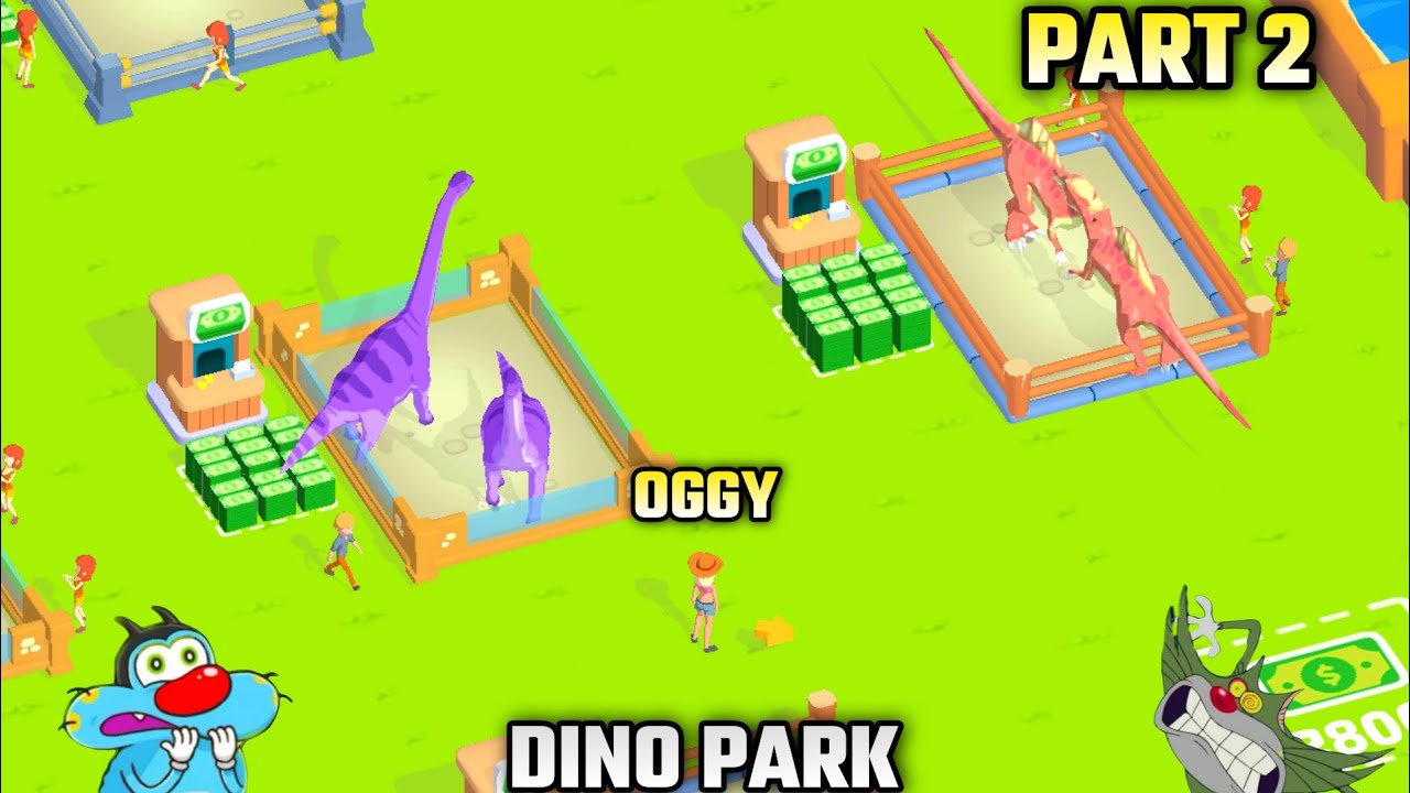 Oggy And Jack Playing Dino Park Game | With Bob And Shinchan | Oggy Game Part 2 | Goku Gaming