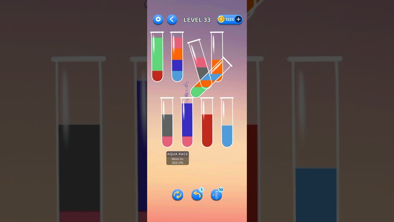 Water sort level 33 solution | how to play water sort level 33