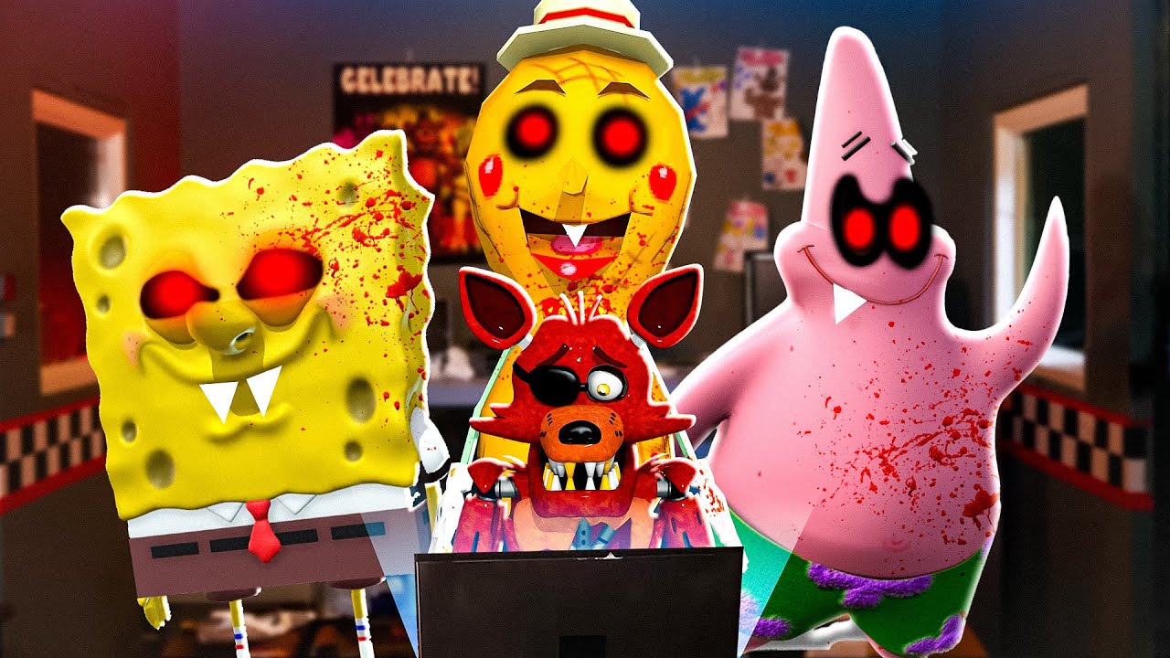 FIVE NIGHTS AT GOOFY GOOBERS - SpongeBob FNAF Parody Movie REACT with FOXY