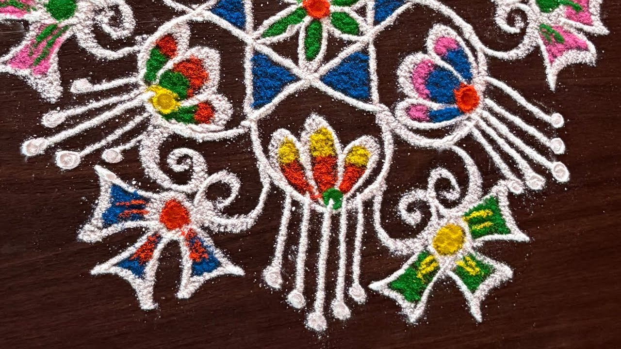 Small beautiful sankranthi muggu | EASY RANGOLI 