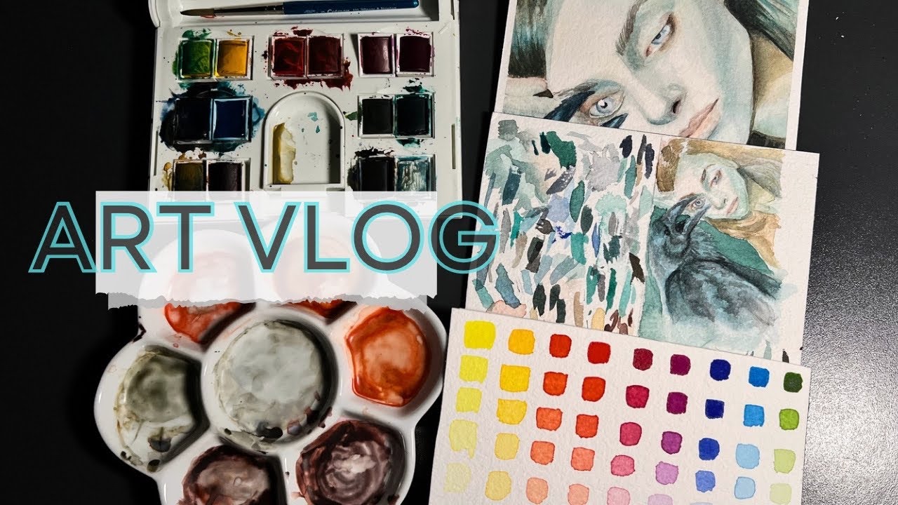 طورت رسمي بالالوان المائية في ٥ أيام !😳| Art Vlog