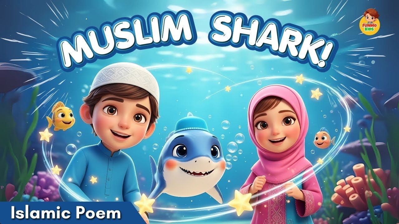 Muslim Shark Doo Doo🦈 | NEW Baby Shark Islamic Version | Islamic Songs | Muslim Nasheed & rhymes