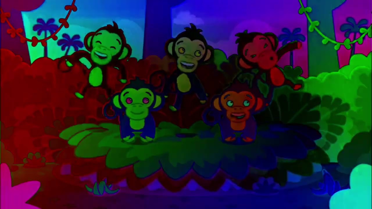 FIVE LITTLE  MONKEY JUMPING ON THE BED 