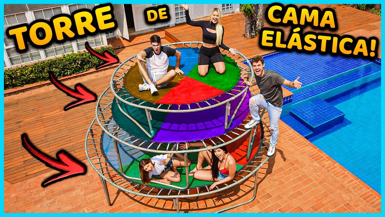 O ÚLTIMO A SAIR DA TORRE DE CAMA ELÁSTICA GANHA 5000 R$!! [ REZENDE EVIL ]