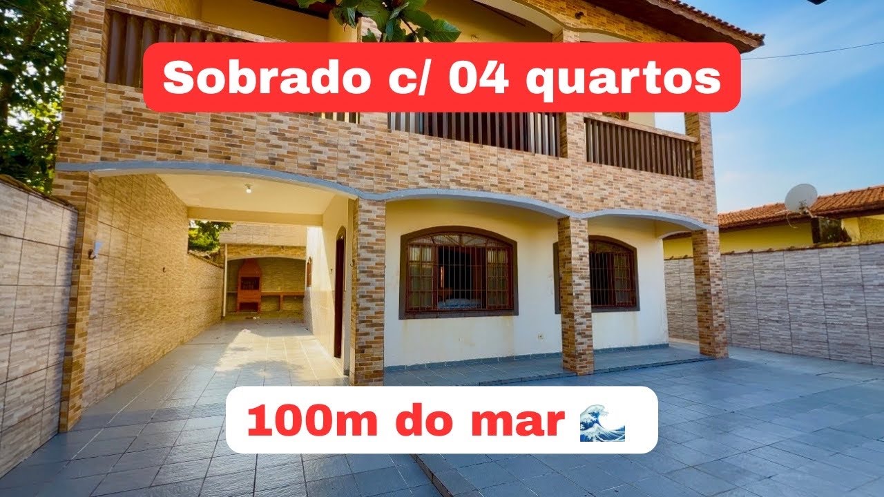 (VENDIDO)  CASA À 100 METROS DO MAR C/ 04 QUARTOS EM ITANHAÉM/SP